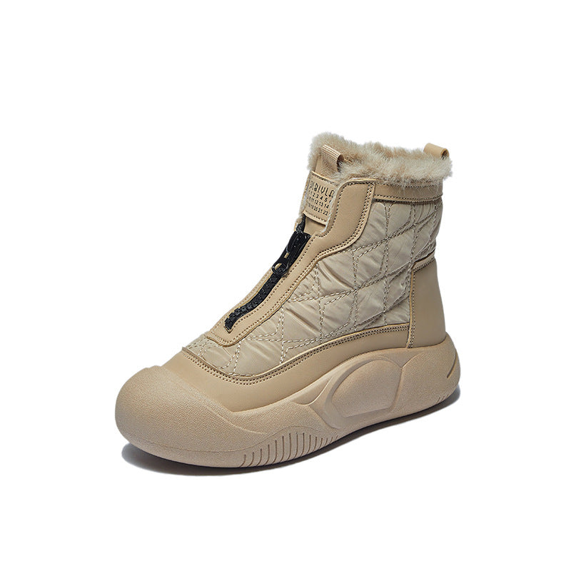 Warm Casual Fleece-lined High-top Snow Boots