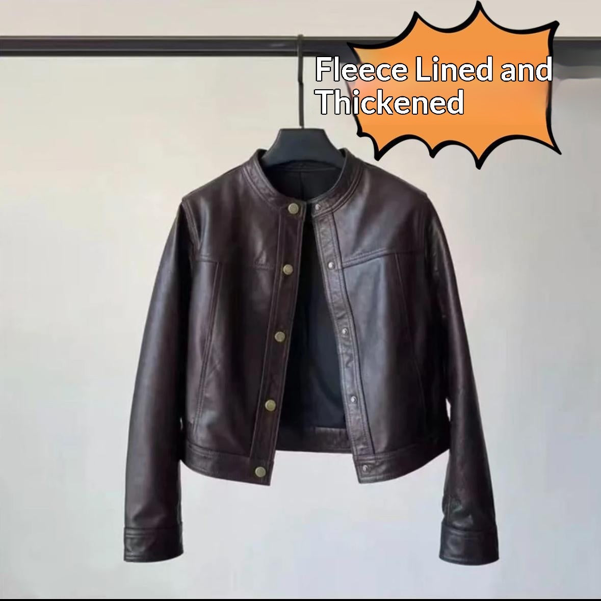 A Cozy Sun-kissed Look Pairs Leather