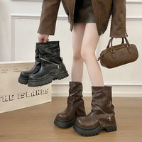 Autumn Height-increasing Baggy-trousered Boots