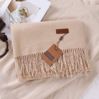 Solid Color Faux Cashmere Scarf