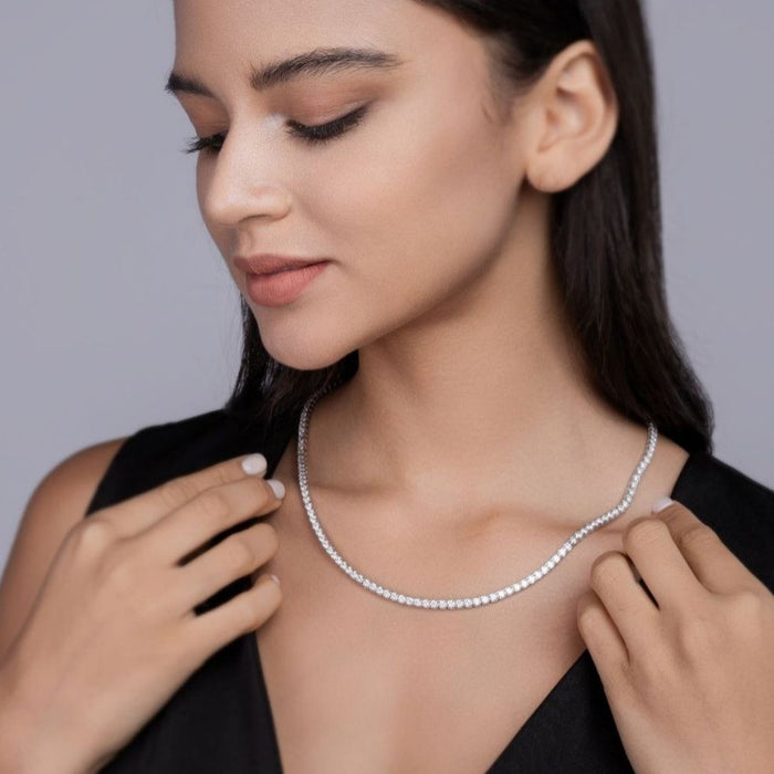 Silver Moissanite Necklace