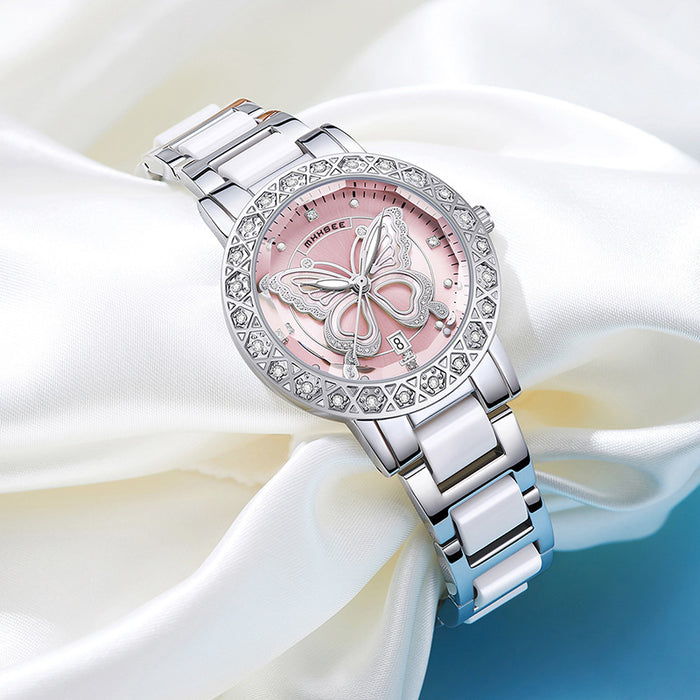 Butterfly Diamond-encrusted Luxury Watch