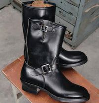 Mid-Calf Motorcycle Martin Boots