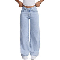 Vintage Bow Embroidered Washed Jeans