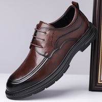 Business Formal Brown Lace-up Leather Shoes