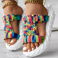 Braided Knit Hollow Open Toe Sandals