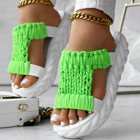 Summer Braided Knit Hollow Open Toe Sandals