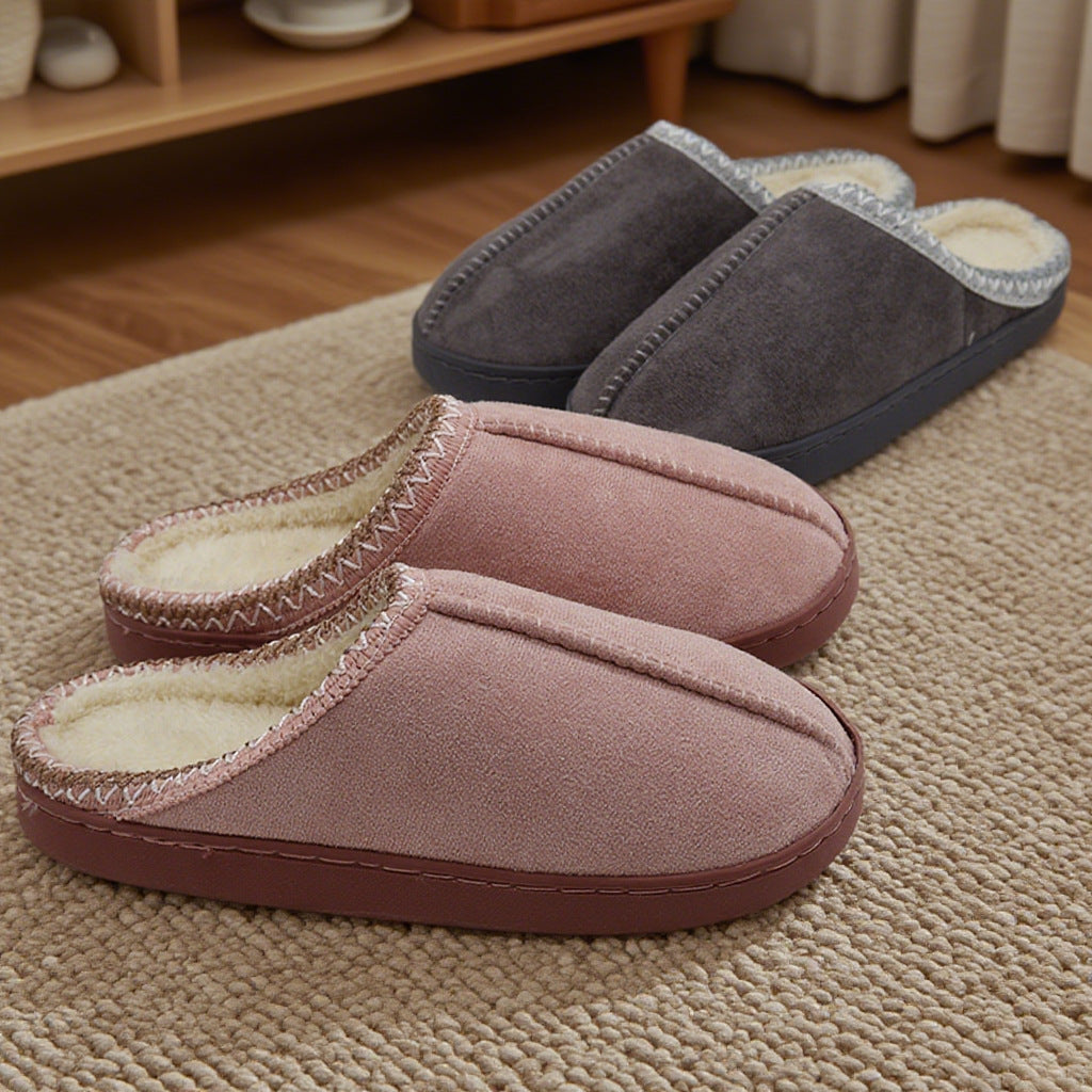 Thick-Sole Warm Cotton Slippers