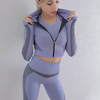 Seamless Long-Sleeve Yoga Jacket