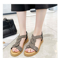 Flat, Wedge-heeled, Slip-on Roman Sandals