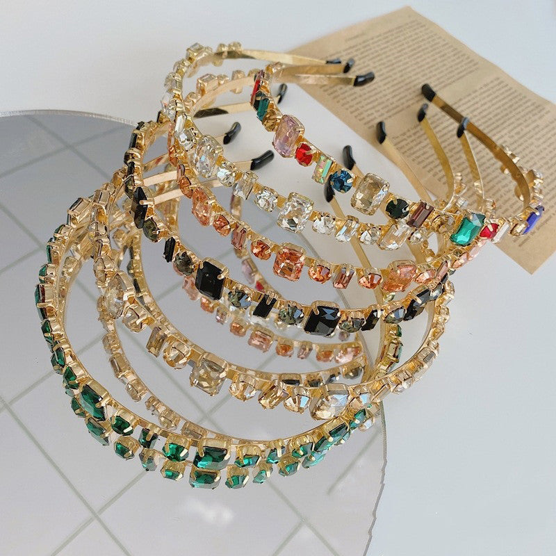 Golden Headband With Diamonds