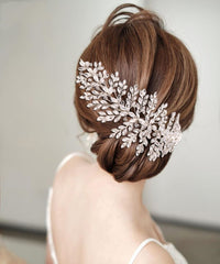 Simple Bridal Headdress Luxury Rhinestone Hair Comb