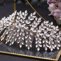 Simple Bridal Headdress Luxury Rhinestone Hair Comb