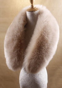 fox fur collar shawl autumn warm scarves