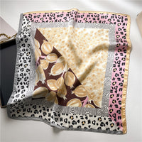 Leopard Print Pomegranate Square Scarf