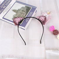 Sequined Cat Ear Headband