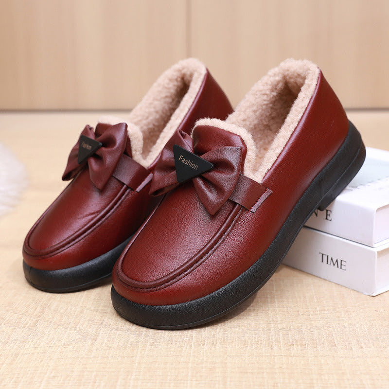 Waterproof Non-slip Warm And Fleece-lined Cotton Shoes