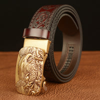 Carved Eagle Automatic Buckle Belt