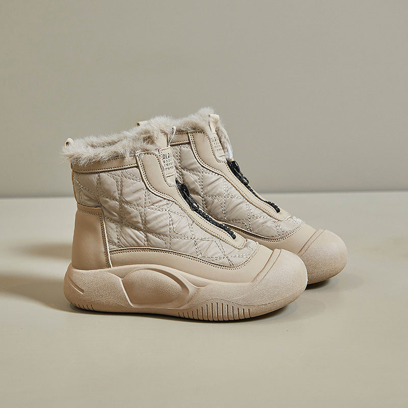 Warm Casual Fleece-lined High-top Snow Boots