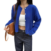 Fashion Solid Color Buttons Jacket