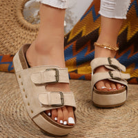 Large Size Thick-soled Boken Rivet Sandals