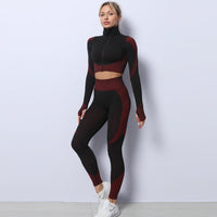 Long-Sleeve Seamless Fitness Set