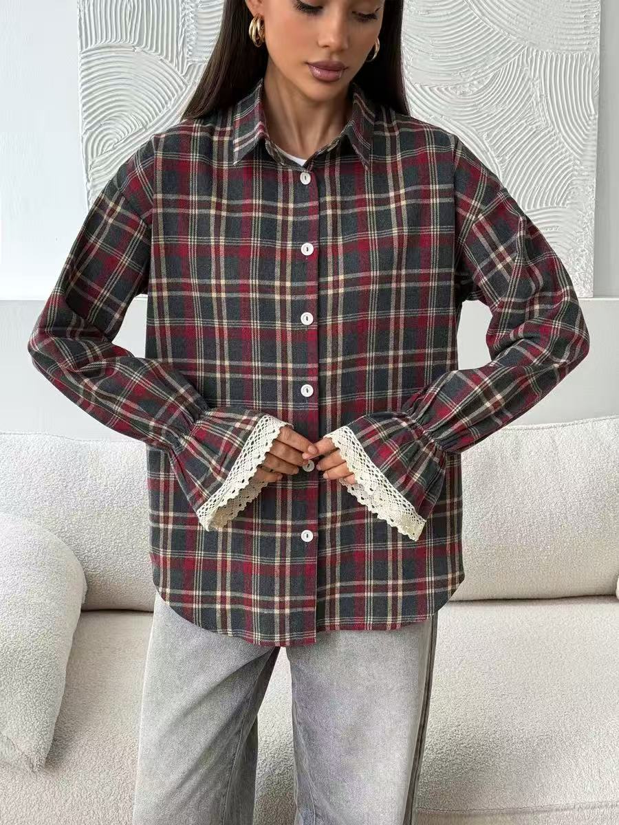 Retro Loose-Fit Plaid Shirt