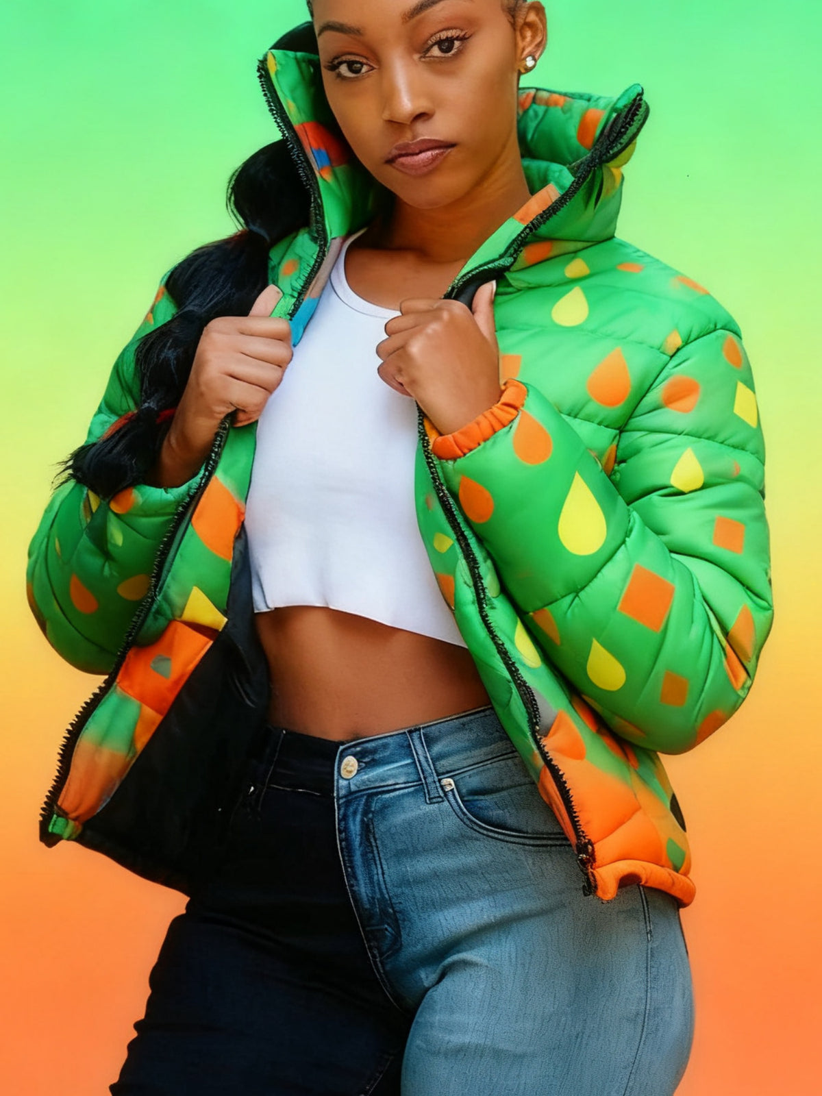 Cute Short Warm Coats - Colorful Parkas