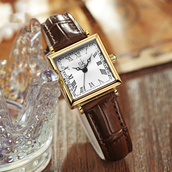 Watch With A Retro-style Small Square Face