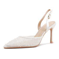 Hollow Bead High-heeled Sandals