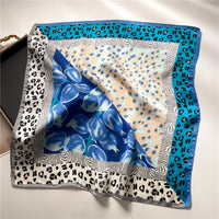 Leopard Print Pomegranate Square Scarf