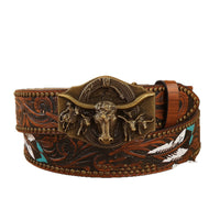 Western Cowboy Bullhead Punk Belt Retro Belt