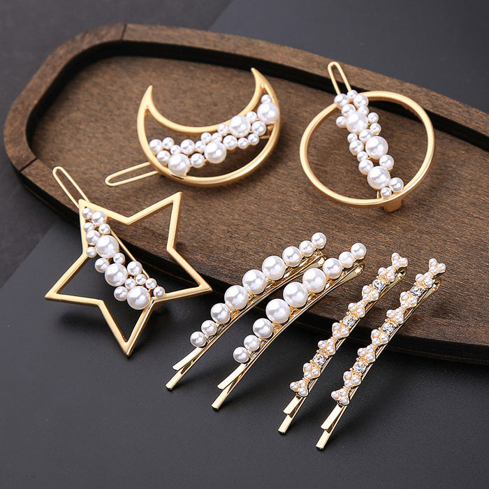 Pearl hair pin girl temperament