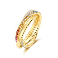 Cross Border Luxury Interlaced Ring