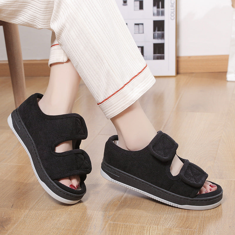 Home Linen Breathable Large Size Cloth Sandals