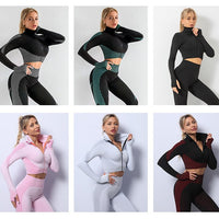 Long-Sleeve Seamless Fitness Set