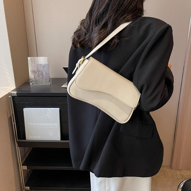 Flap-top Magnetic-clip Shoulder Bag
