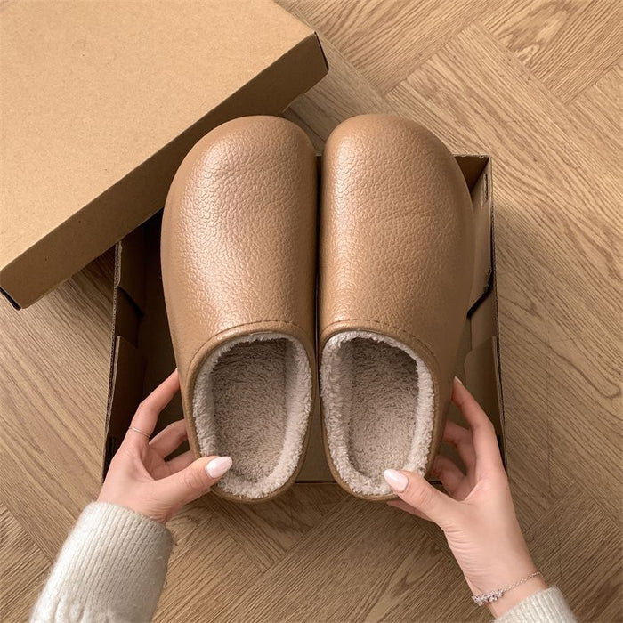 Non-Slip Thick-Soled Cotton Slippers