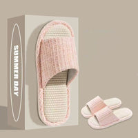 Indoor Cotton & Linen Flip-Flops