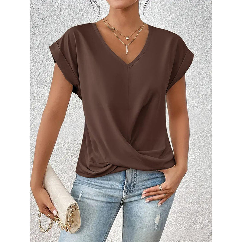 Comfy Casual V Neck Blouses