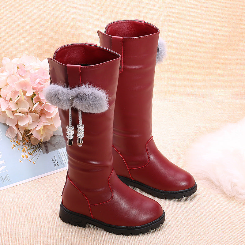 Velvet-lined High-top Boots