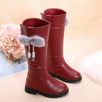 Velvet-lined High-top Boots