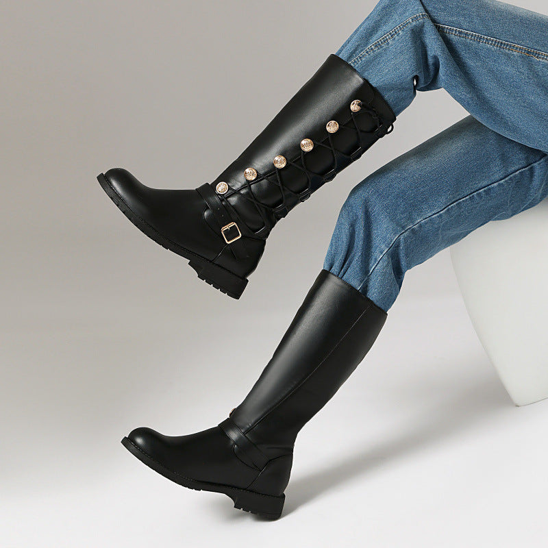 High-top Leather Boots