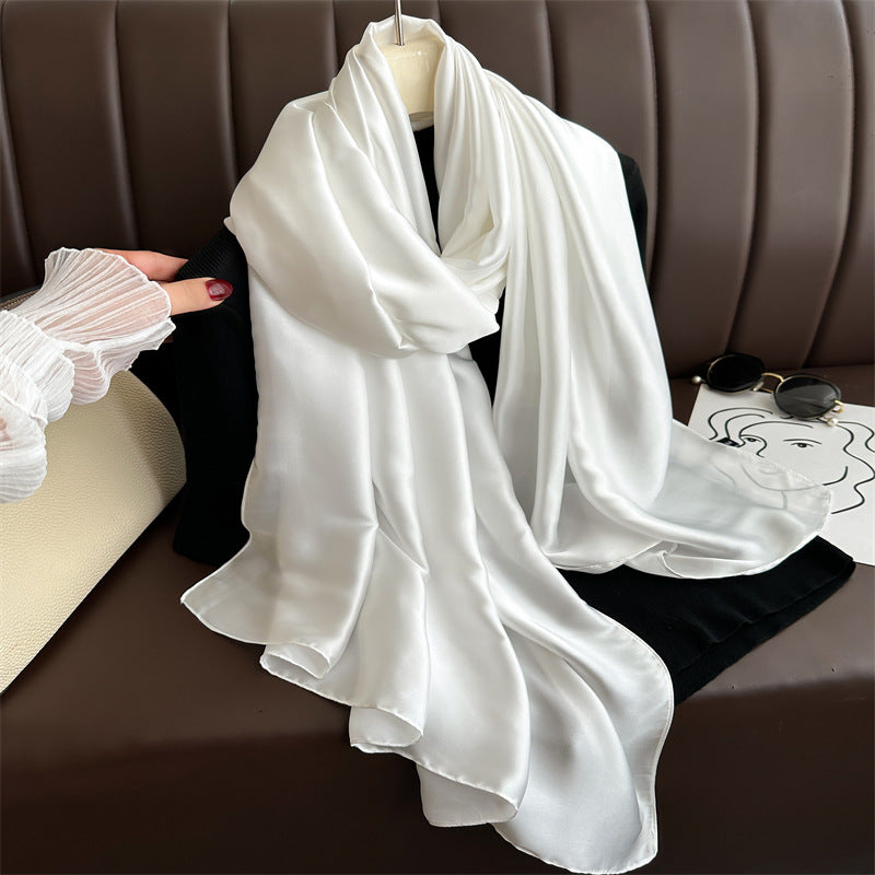 Pure Color Simple Long Scarves