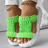 Summer Braided Knit Hollow Open Toe Sandals