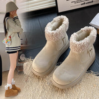 Retro Warm Fuzzy Cotton Shoes