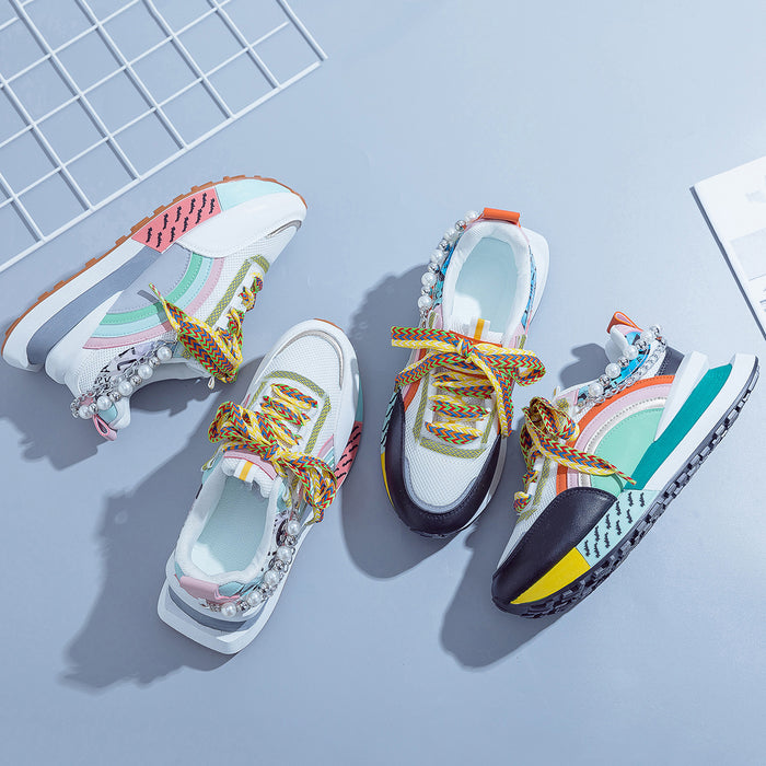 Shiny Chunky Soled Sneakers