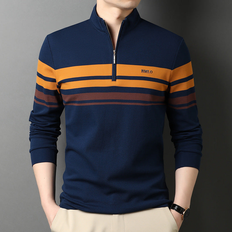 Cotton Stand Collar Long Sleeves