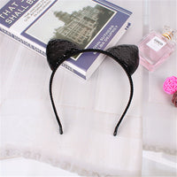 Sequined Cat Ear Headband