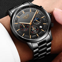 Fashion Waterproof Moon Quartz Business Sports Watch